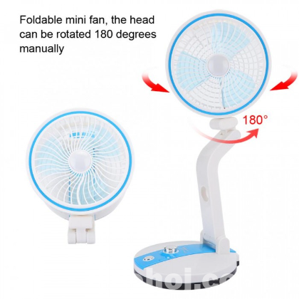Rechargeable Folding Table Fan with Led Light LR-2018